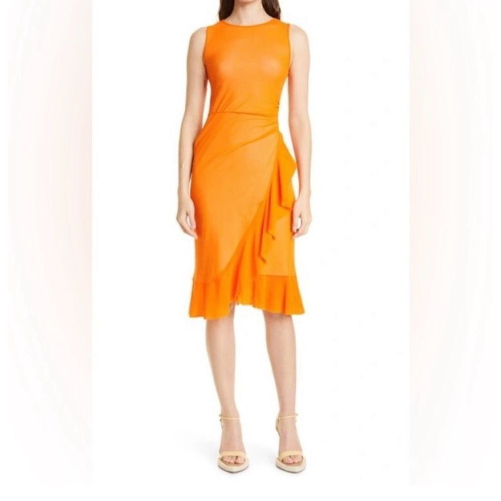 NWT Fuzzi Ruffle Mesh Dress